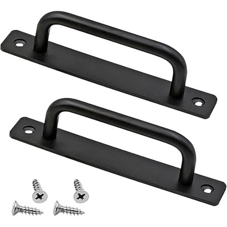 Dørhåndtag, 2 stk Heavy Duty Lade Dørhåndtag Skydedørshåndtag Push Dørhåndtag med Bagplade Aluminiumlegering Møbel Håndtag Håndtag