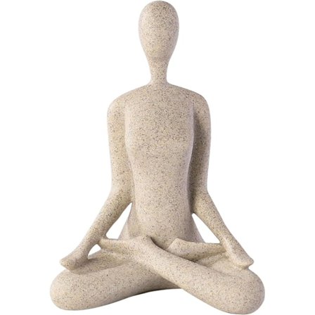 Yoga Konst Statyett Handgjord Harts Figur Skulptur Kontorsmöbler Realistisk Fitness Yoga Staty