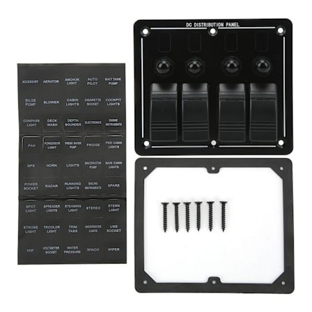 4-vejs vippekontaktpanel 12-24V ON OFF vippekontaktpanel IP66 vandtæt med LED-indikator til biler autocampere motorcykler jeeps yachts UTV'er