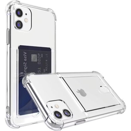 iPhone 13 Transparent iPhone Skal Korthållare Plånboksfodral