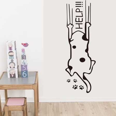 Katt i trubbel vinyl vägg klistermärken