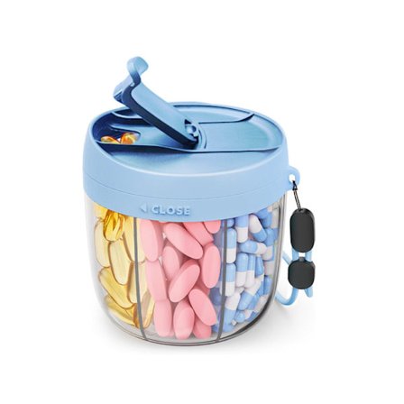 7-dagars 7-facks pillerorganisatör – Stor kapacitet, livsmedelsgodkänd plast, vattentät, praktisk för daglig förvaring av piller/tabletter