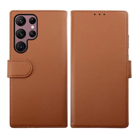 Samsung Galaxy S23 Ultra Plånboksfodral Magnet Rvelon - Brun