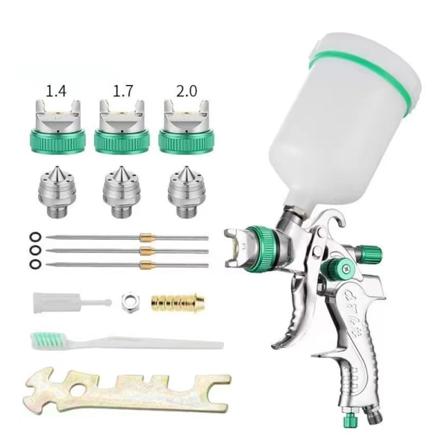 Professionel højtryks malersprøjtepistol Air Spray Gun Kit Grav