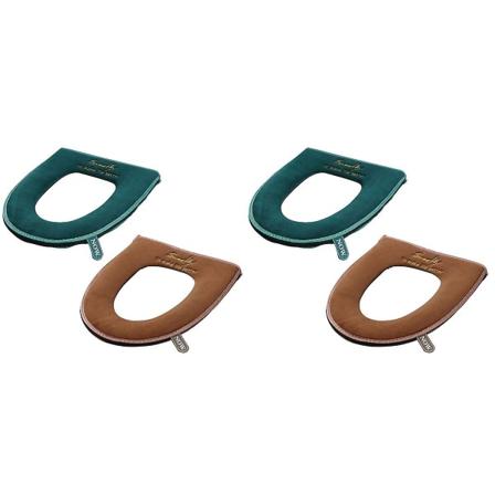 6 stk. Toalettsetetrekk Vinter Varme Toalettsete Pute med Glidelås 4 stk 43X37CM 4 pcs 43X37CM