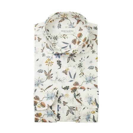 Profuomo Shirt , Beige , Heren , Maat: 5XL