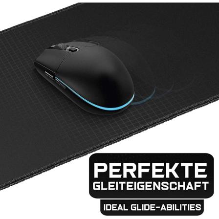 Gaming musemåtte 90x 40cm skridsikker gummibase speciel overflade sort