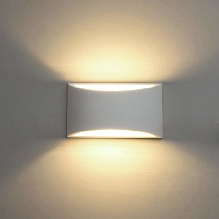Modern vägglampa, inomhusvägglampor uppljusare nedljusare gips gipsskon belysning med 2700K 7W G9 LED-lampor för vardagsrum sovrum hall