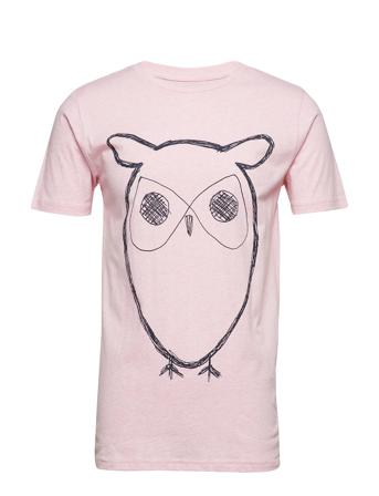 Alder Big Owl Tee - Gots/Vegan T-shirts Short-sleeved Rosa Knowledge Cotton Apparel