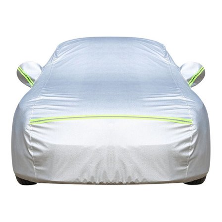 Biltrekk Utendørs Oxford Beskyttelsestrekk Vanntett Biltrekk, Sideåpning for Kabin, Pustende Bomullsfôr, Anti UV Snø Støv (490x185x150cm)