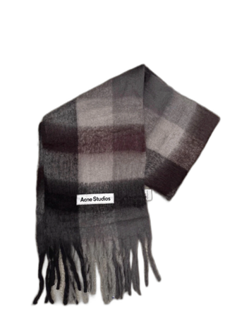 Rutig Acne Studios halsduk i ull