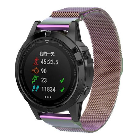Garmin Fenix 5 milanese klockarmband - Flerfärgad