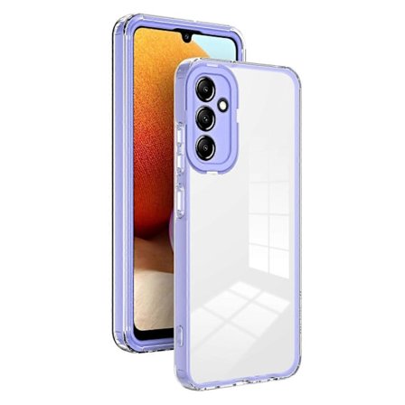 Til Samsung Galaxy A34 5G Kamerabeskyttelse 3-i-1 Gennemsigtigt Cover TPU+PC Telefon Cover