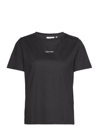 Micro Logo T-Shirt T-shirts & Tops Short-sleeved Svart Calvin Klein*Betinget Tilbud