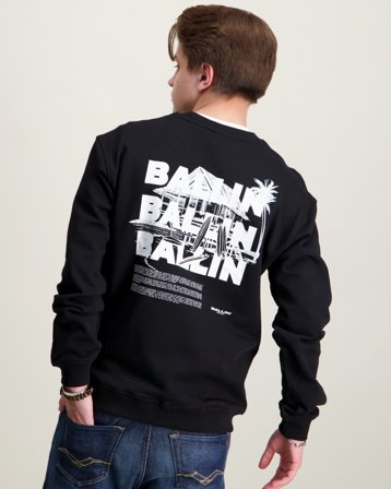 BALLIN Junior Surfers Paradise House Sweater Svart Genser Gutt - Kids Brand Store