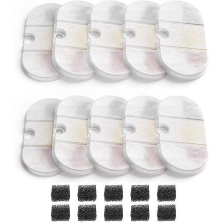 10 kpl:n pakkaus vedensuodattimia, jotka ovat yhteensopivia Petlibro Bpa-vapaan kapselin lemmikkieläinten juoma-automaatin kanssa, 71oz/2,1L kissan 