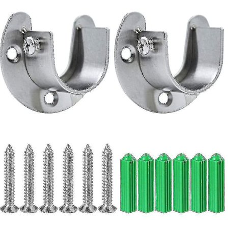 Skab Rør Stang Rund Rør Beslag Fortykket Rustfrit Stål Åben Flange Tøjstang Sæde Halvcirkel Åben Flange