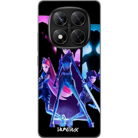 Kompatibelt Mobildeksel til Xiaomi Xiaomi Redmi Note 14 Pro Futuristisk jente gruppe illustrasjon med neonlys og sterke farger i sci-fi estetikk