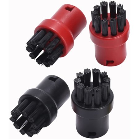 Pakkaus käsin työkalu suutin harjat pyöreä puhdistus harjat korvaus Karcher SC1 SC2 SC3 SC4 SC5 höyrypuhdistin lisävarusteet (punainen+musta)