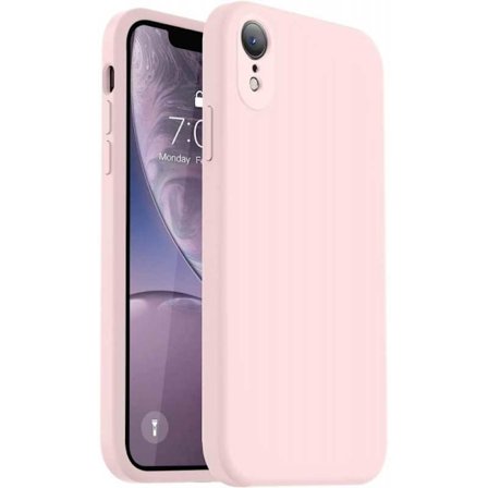iPhone X / XS Gummibelagd Mattrosa Skal Kameraskydd Liquid - Rosa