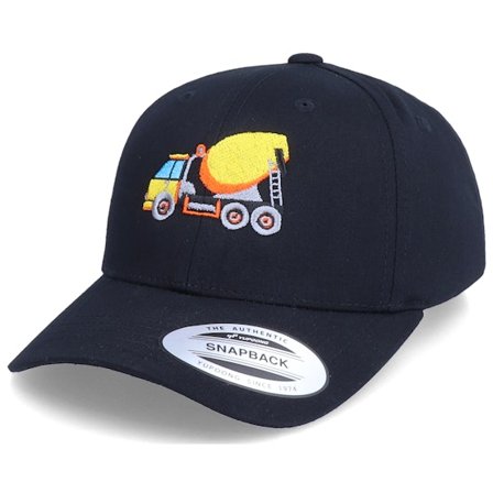 Kiddo Cap - Noir adjustable Casquette - Kids Concrete Mixer Truck Black Adjustable @ Hatstore