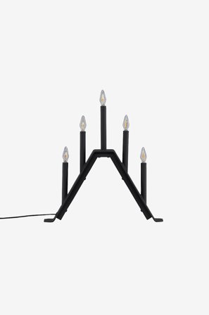 Venture Home - Pöytävalaisin Åre - Musta - Sähkökyntteliköt - - Homeroom