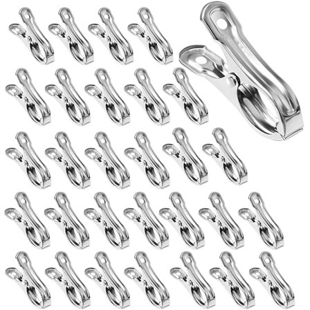 Metalldrivhusklemmer 40 stk rustfritt stål hageklemmer Sterke klemmer for å holde plantedeksler og klær