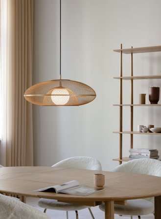 Faraday taklampe large Ø60 - børstet messing