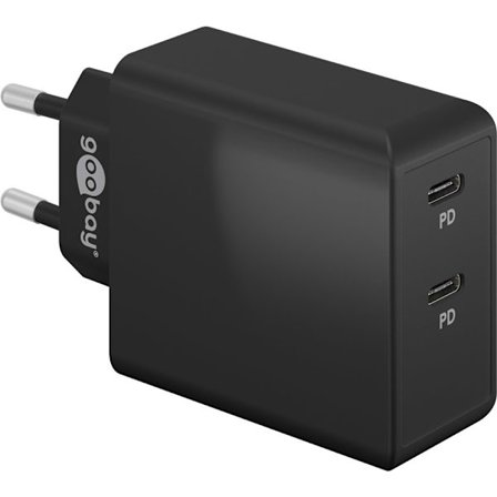 Dual USB-C PD -pikalaturi (36 W), musta