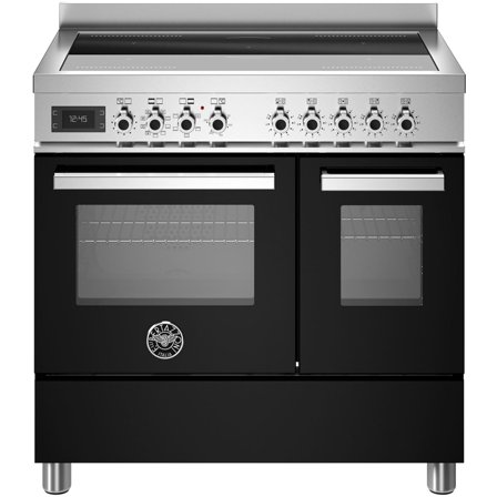 Bertazzoni PRO95I2ENET Professional induktionsspis med dubbelugn, 90 cm, svart | Vitvaror > Induktionshällar > Induktionsspis | Bagaren och Kocken