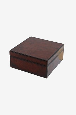 Halvor Bakke - Opbevaringsboks i læder med låg - Brun - Småopbevaring - Fra Homeroom