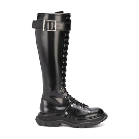 Alexander McQueen, Lace-up Boots Czarny, Kobieta, Rozmiar: 39 EU