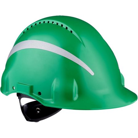 3M G3000 Suojakypärä Heijastimilla Vihreä, Päänsuojaimet