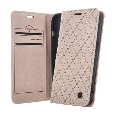 Samsung Galaxy A34 5G - Smart Caro Mobilplånbok Beige Beige
