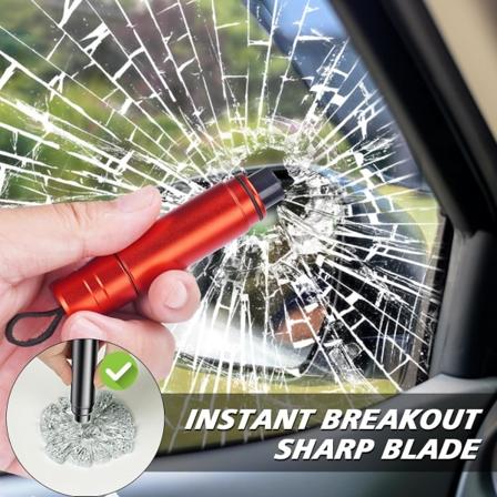 Bilvindusknuser sikkerhetsbeltekutter Hammerdex, Safehammer glassknuser Bilvindusknuser, for nødhjelp under vann Bilsikkerhetsverktøy red