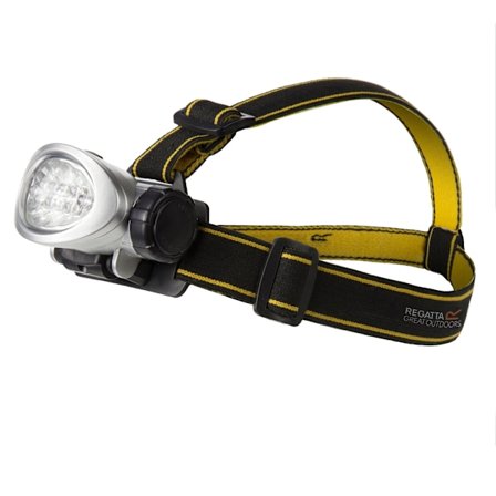 Regatta Great Outdoors 10 LED pannlampa One Size Svart/Seal Grå