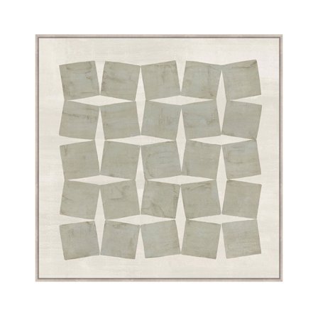 Abstrakt geometrisk lærredskunst med ramme, 80x80 cm