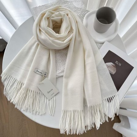 Enfärgad cashmere scarf sjal dam vinter exklusiv mångsidig 250g höst och vinter ny varm scarf