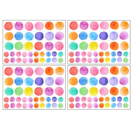 Fargerike prikk klistremerker Akvarell prikk vegg klistremerker for barnerom Flerfarget KLB