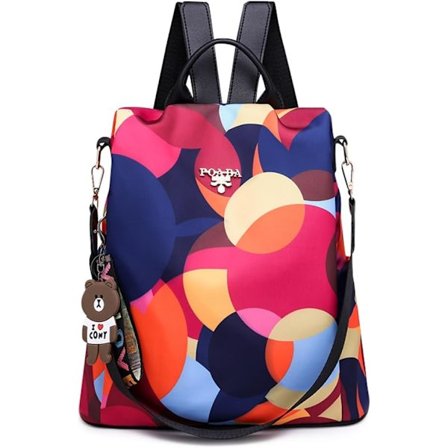 Avslappet Canvas Ryggsekk for Damer Reise Stor Kapasitet Avslappet Veske Kvinners Ryggsekk for Ferie Camping Reise Vandring