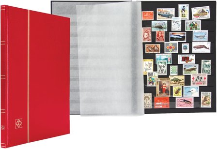 BASIC indstiksbog - A4 - 16 sorte sider - Rød - Leuchtturm