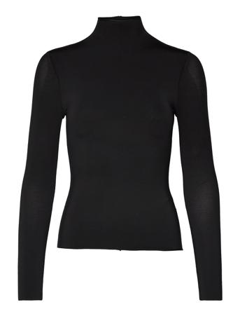 Long-Sleeve Jersey Top T-shirts & Tops Long-sleeved Svart Tory Burch