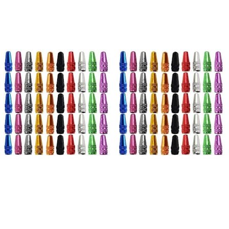 100 st Ventilhattar för Cykel Presta Ventil Aluminium Cykel Ventilhattar Franska Sty