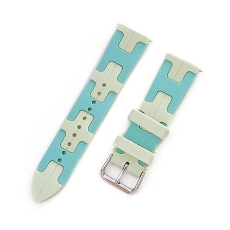 Samsung Galaxy Watch6 / Watch6 Classic / Huawei Watch GT 4 41mm Silikon 20mm Klockarmband - Grön / Ljusgrön