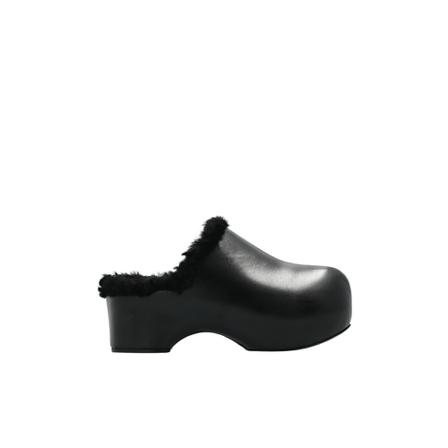 Jil Sander Leather clogs Sort, Dame Træsko, Størrelse: 36 EU