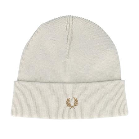 Fred Perry - Beige cuff Mütze - Classic Beanie Oatmeal/Dark Caramel Cuff @ Hatstore