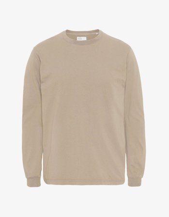 Oversized Organic LS T-shirt - Oyster Grey - XS