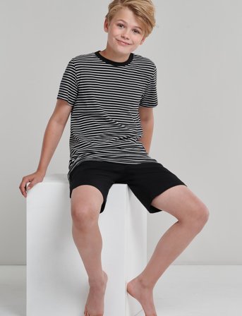 Schiesser Boys Pyjama Short - Black - 176