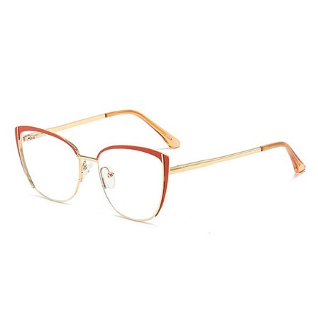 Anti-Blue Light Briller Runde Briller ORANSJE