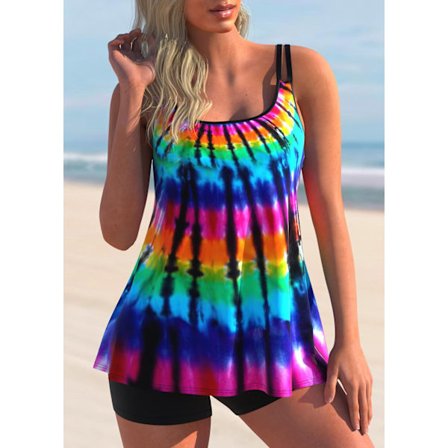 Dam badkläder Tankini set baddräkt Plus Size